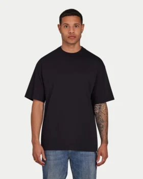 T-shirt oversize unie pour homme – noir T-shirt oversize unie pour homme – noir
