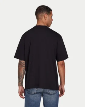 T-shirt oversize unie pour homme – noir T-shirt oversize unie pour homme – noir