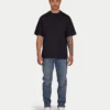 T-shirt oversize unie pour homme – noir T-shirt oversize unie pour homme – noir