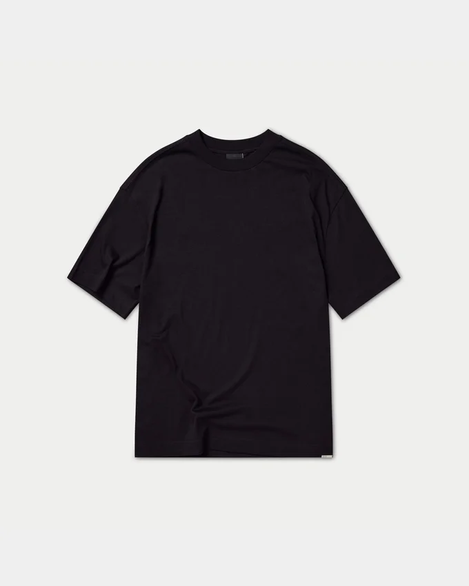 T-shirt oversize unie pour homme – noir T-shirt oversize unie pour homme – noir