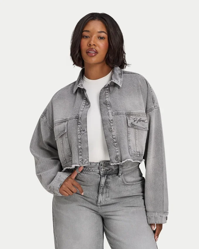 Veste en denim courte pour femme Veste en denim courte pour femme