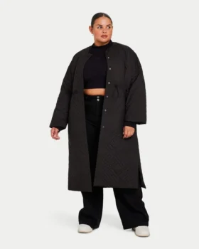Veste longue pour femme – noire