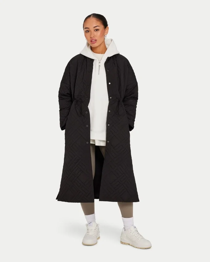 Veste longue pour femme – noire Veste longue pour femme – noire