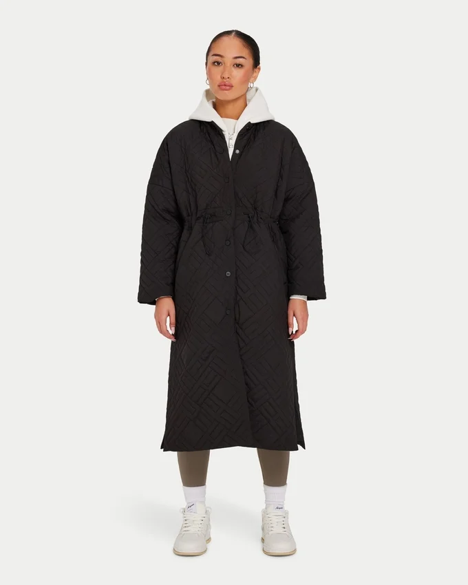 Veste longue pour femme – noire Veste longue pour femme – noire